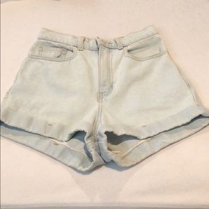 American Apparel size 24 denim shorts